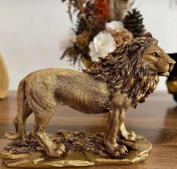 ASLAN FİGÜRÜ GOLD RENKLİ - 4