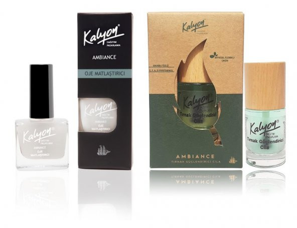 Kalyon Oje Matlaştırıcı+Kalyon Bitkisel Tırnak Güçlendirici Cila 11 Ml ürün görseli 1