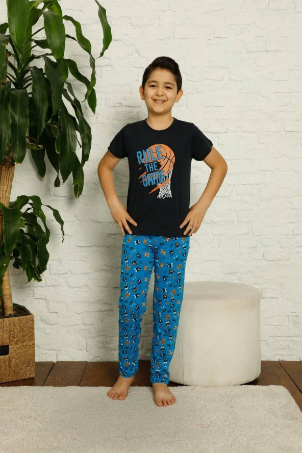 Moda Twins Çocuk Pamuk Kısa Kollu Pijama Takımı 4622 - 2