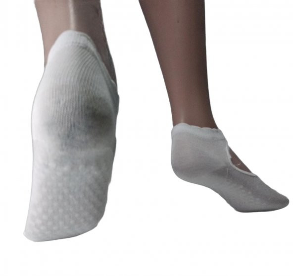 2 li paket Üstü Açık Kaydırmaz Taban Silikonlu Kısa Yoga Ve Pilates Çorabı - 11