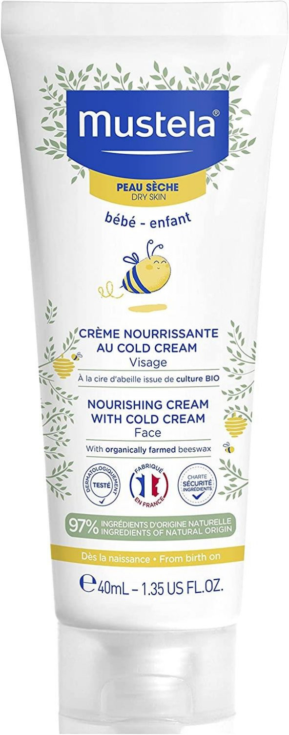 Mustela Cold Cream İçeren Besleyici Yüz Kremi 40 ml - 4
