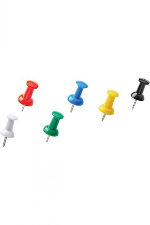 YYB Renkli Harita Çivisi Mantar Pano Raptiyesi 100 Adet