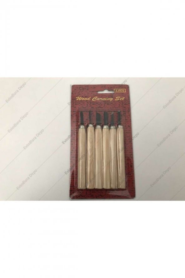 YK Model Ahşap Oyma Seti 6lı