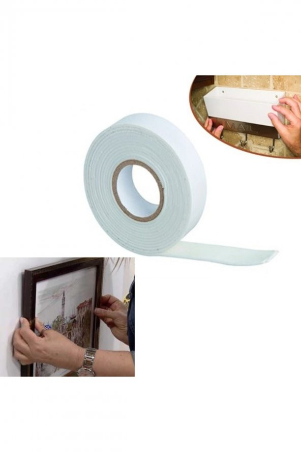 EldenHırdavat Çift Taraflı Köpük Bant Tablo Yapıştırma Bandı 25mm X 2 Mt - 2