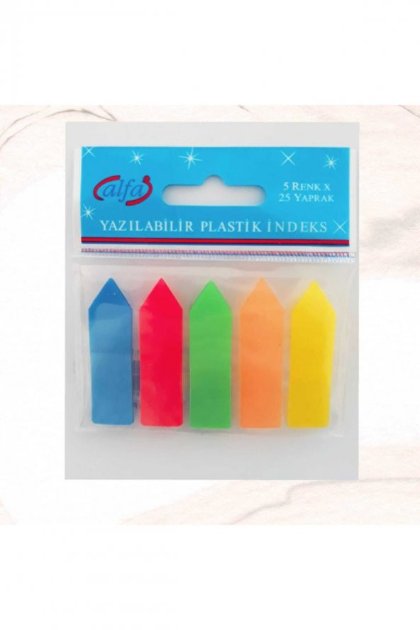 ALFA DEFTER Floresan Renk Kendinden Yapışkanlı Ayraç/post-ıt