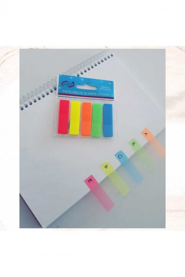 ALFA DEFTER Floresan Renk Kendinden Yapışkanlı Ayraç/post-ıt - 2