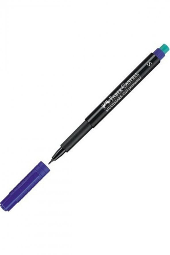 Faber Castell 1523 Multimark Permanent Asetat Mavi Kalem (s)