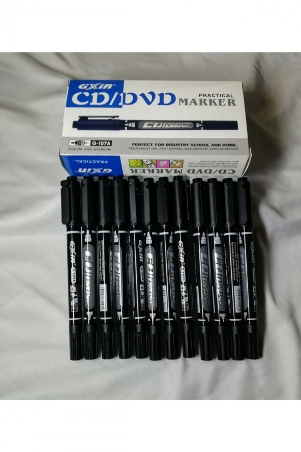 gxin Çift Taraflı siyah Cd-dvd Kalemi (12 Adet )