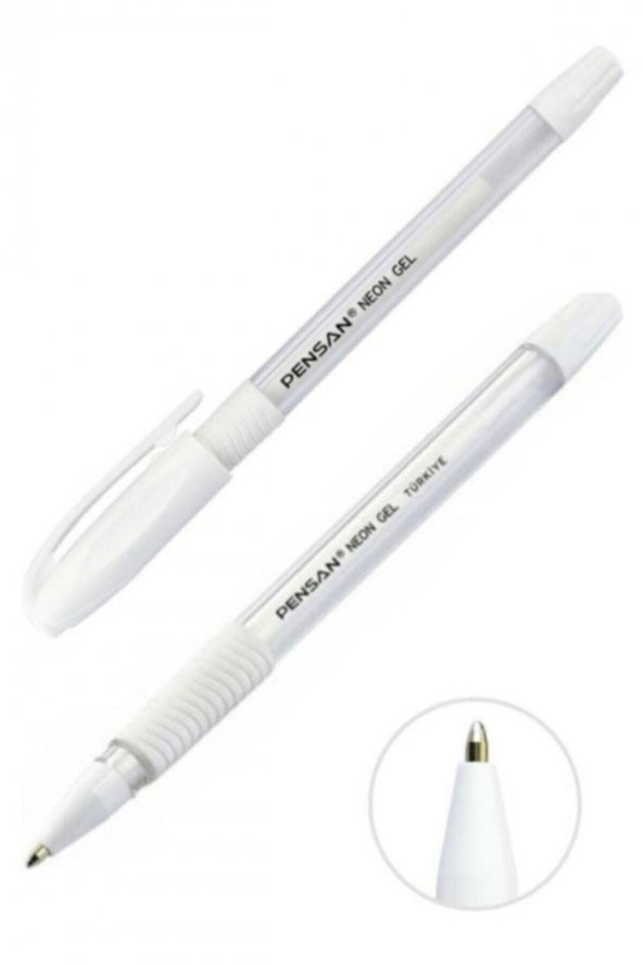 Pensan 2 Adet Beyaz Neon Jel Kalem 1.0 101411 Aykiki