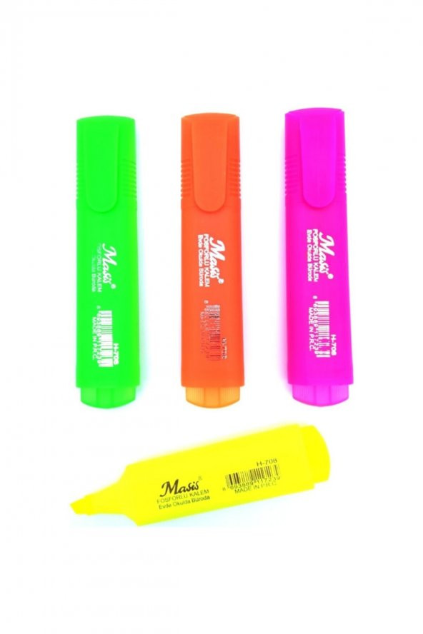 Masis Fosforlu Kalem Neon 4 Renk Takım - 2