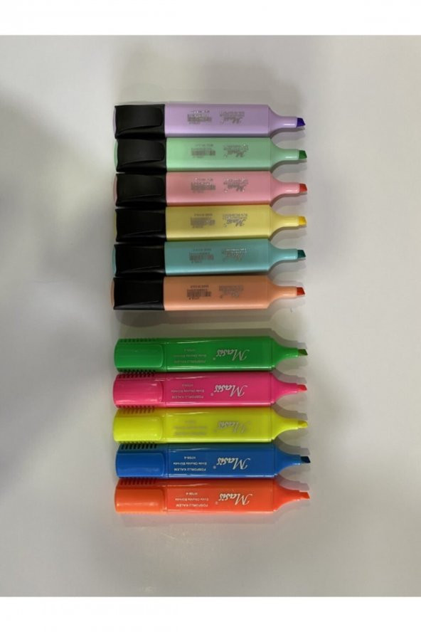 Masis 11li Fosforlu Set Pastel Renkler Fosforlu +canlı Renk Set11 - 3