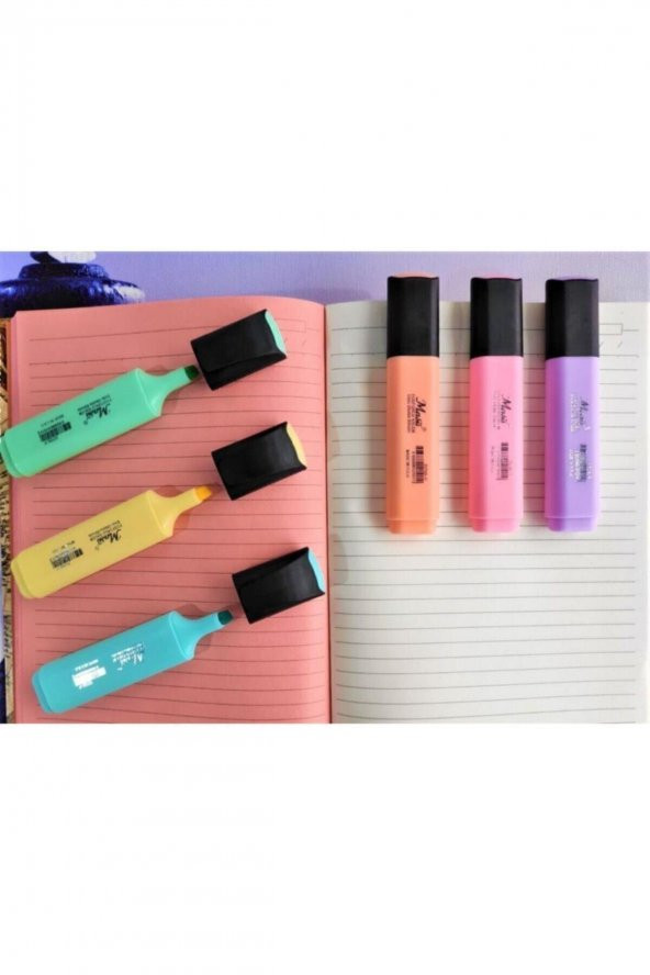 Masis Pastel Renk Fosforlu Işaretleme Kalemi 6 Lı Set Fosfor6 - 5