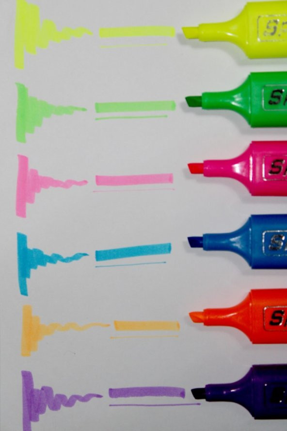 Linea 6 Canlı Renk Fosforlu Kalem Seti - 3
