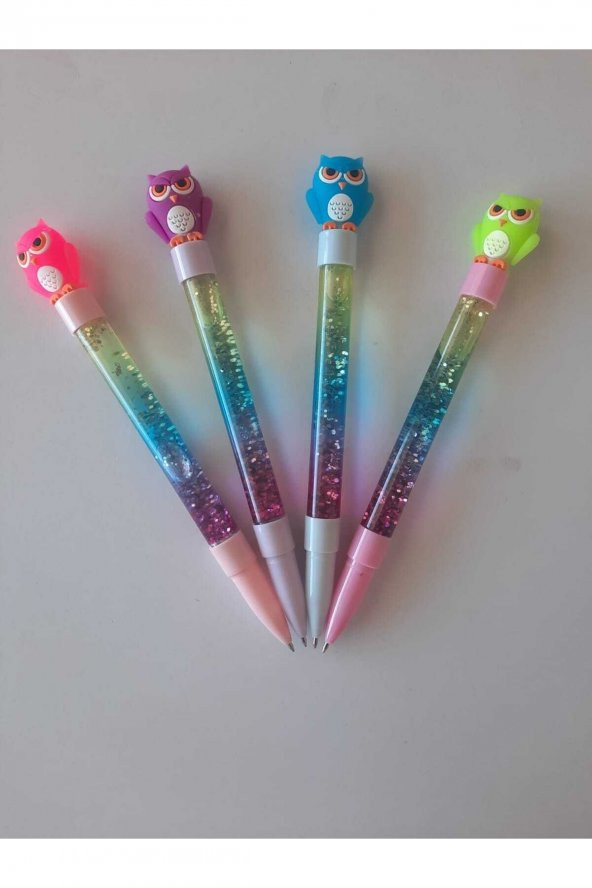 Cıvıltı Baykus Baslıklı Jel Tukenmez Kalem