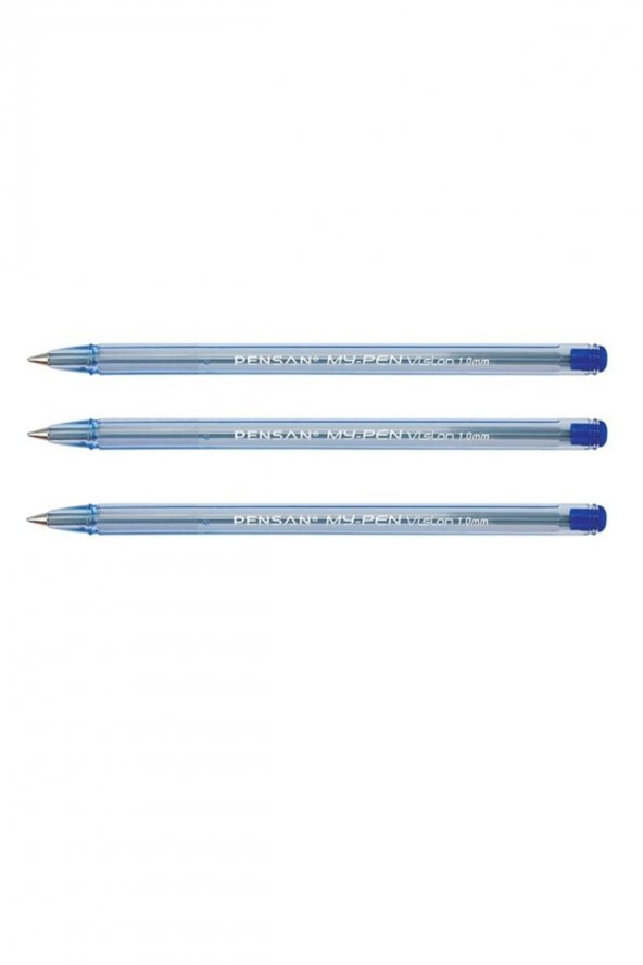 Pensan My Pen 1,0 Mm Mavi Tükenmez Kalem - 3lü
