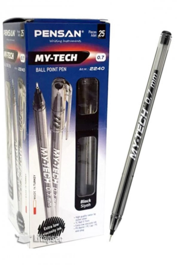 Pensan My-tech 0.7 Kalem 25li Paket Siyah - 2