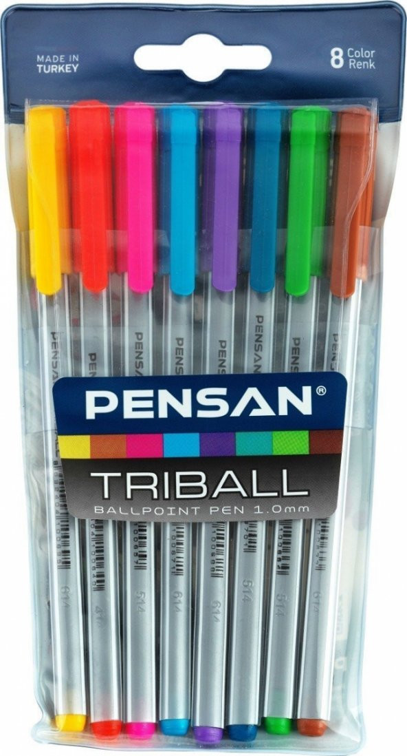 Pensan PENSAN TÜKENMEZ KALEM TRIBALL 8 Lİ SET