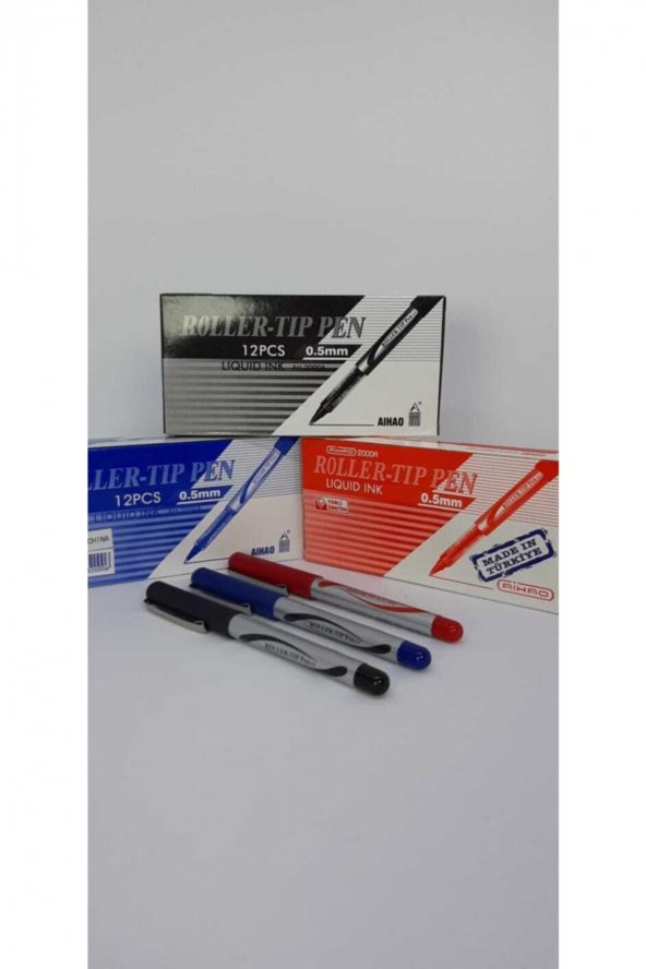 Aihao 2000a Roller Kalem 0.5mm Mavi 3 Adet - 2