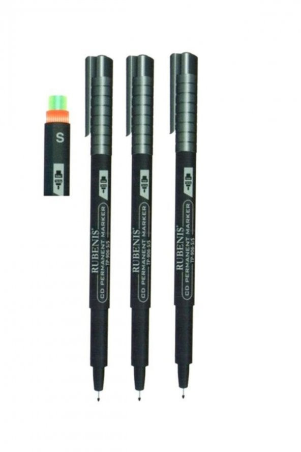 Rubenis Permanent 3 Lü Asetat Kalemi Kalıcı Cd Kalemi S Uç