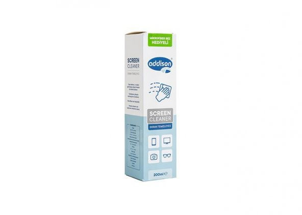 Addison 300870 Ekran Temizleyici Sprey 200ml + Mikrofiber Bez - 3