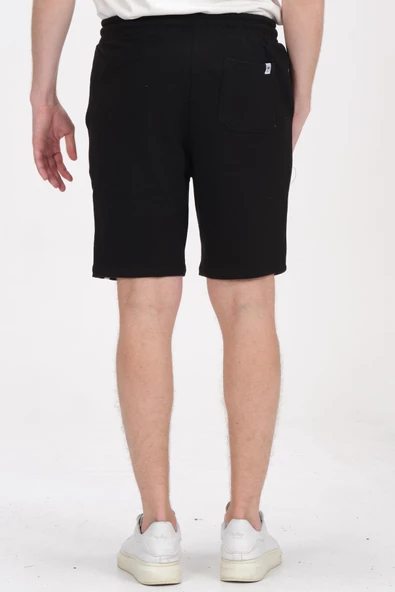 Erkek Beli Lastikli Bağcıklı Cepli İki İplik Pamuk Rahat Spor Örme Şort - 7