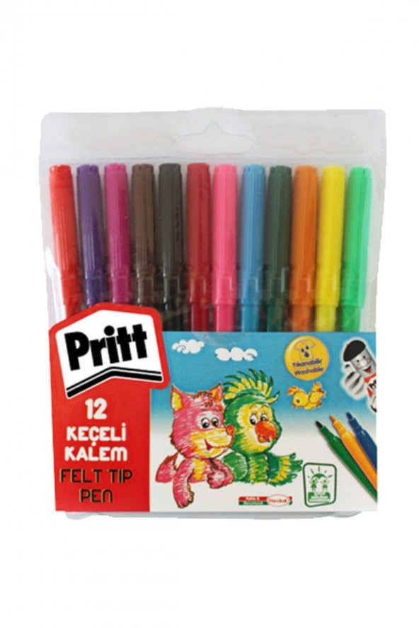 Pritt Keçeli Boya Kalemi 12 Renk 1687976