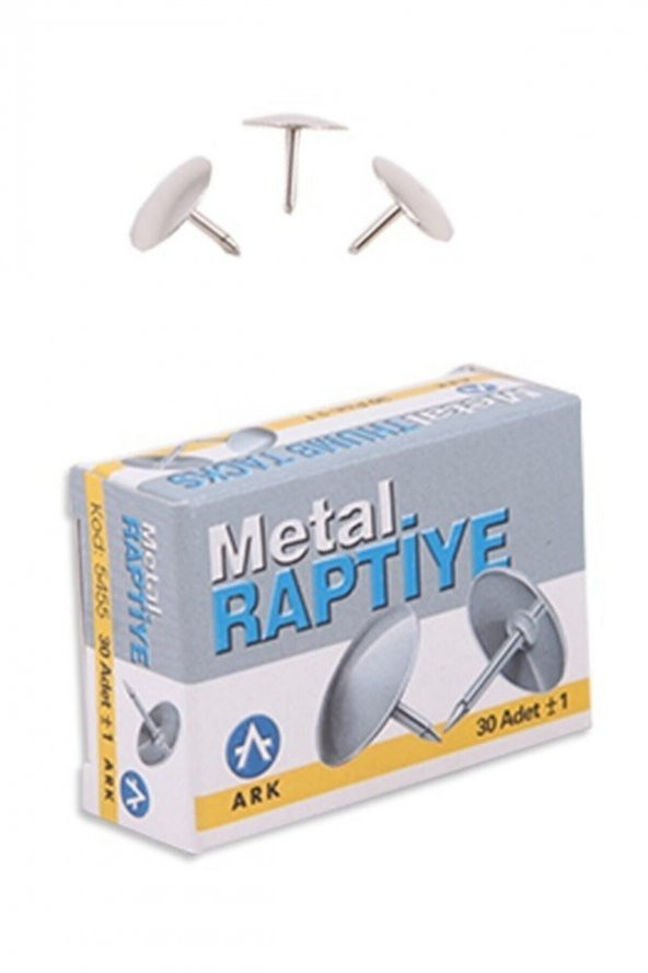 Ark Gümüş Metal Raptiye 30 Adet