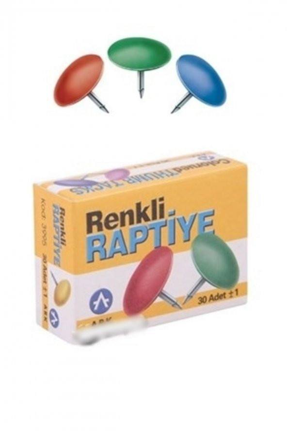 Ark Renkli Raptiye 30 Adet
