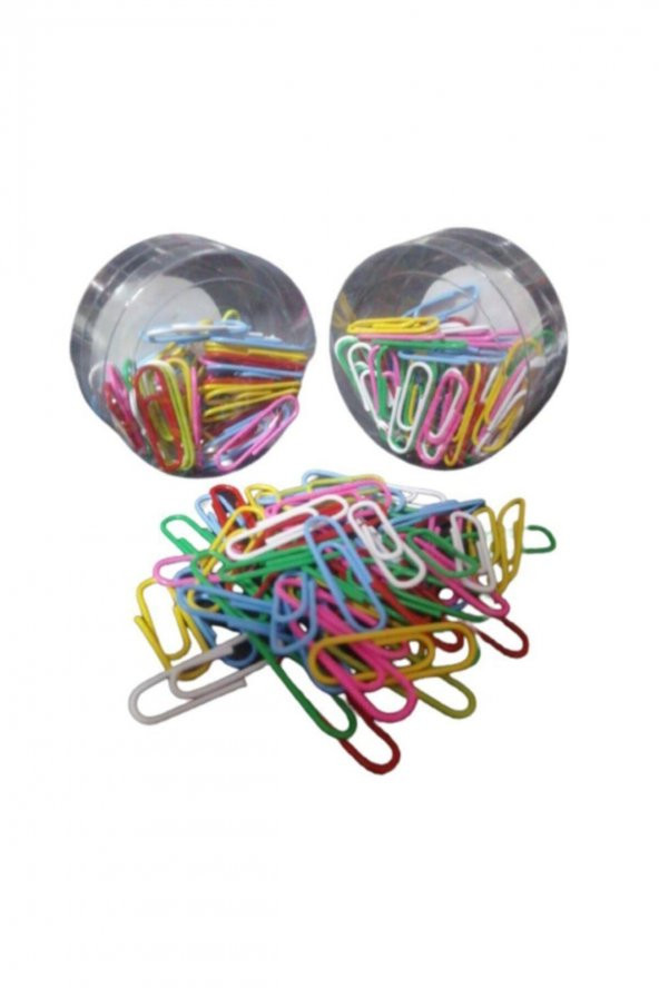 Fly Art Ataç Renkli Metal Plastik Kaplama 50 Adet 1 Paket Ataş Okul Büro - 2