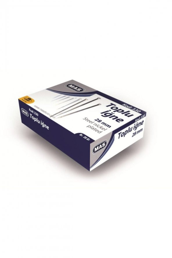 Mas Kod:330 Toplu Iğne 28 Mm 20 gr (1 Kutu)