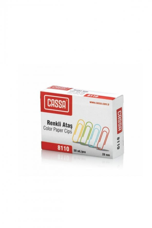 Cassa 8110 Plastik Kaplı Ataş 25 Mm Renkli 50li