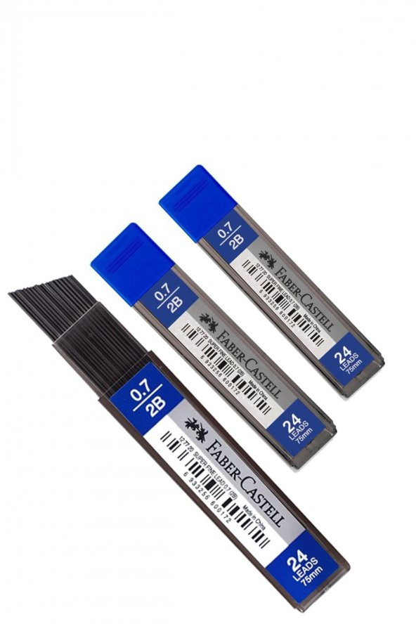 Faber Castell Faber Castel 2b 0.7 Mm 24 Kalem Ucu 60 Mm 3 Adet