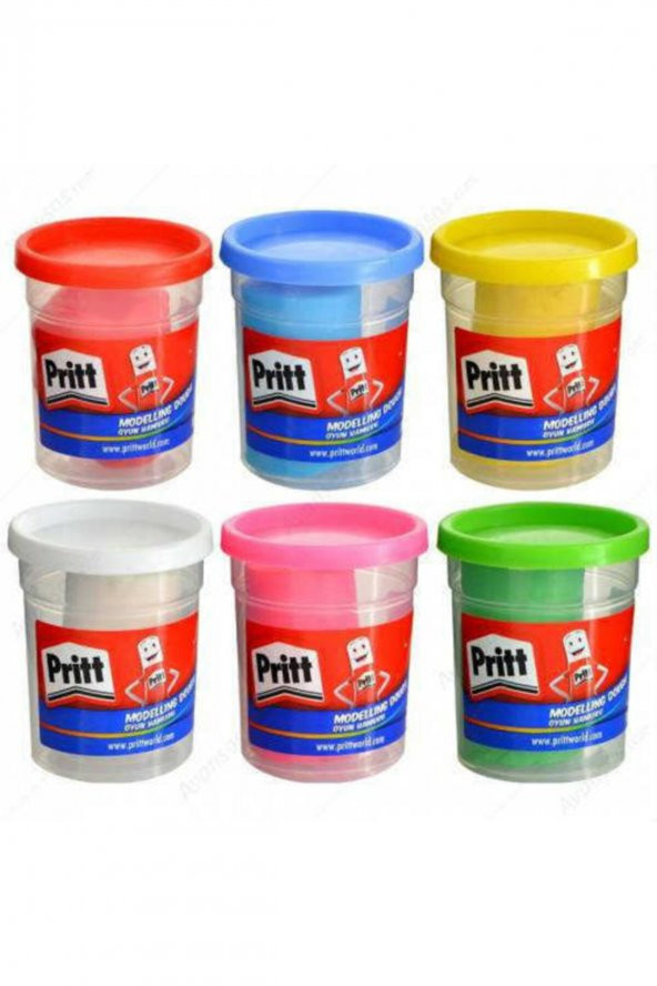 Pritt Oyun Hamuru 6 Renk 100 gr 1831457 - 2