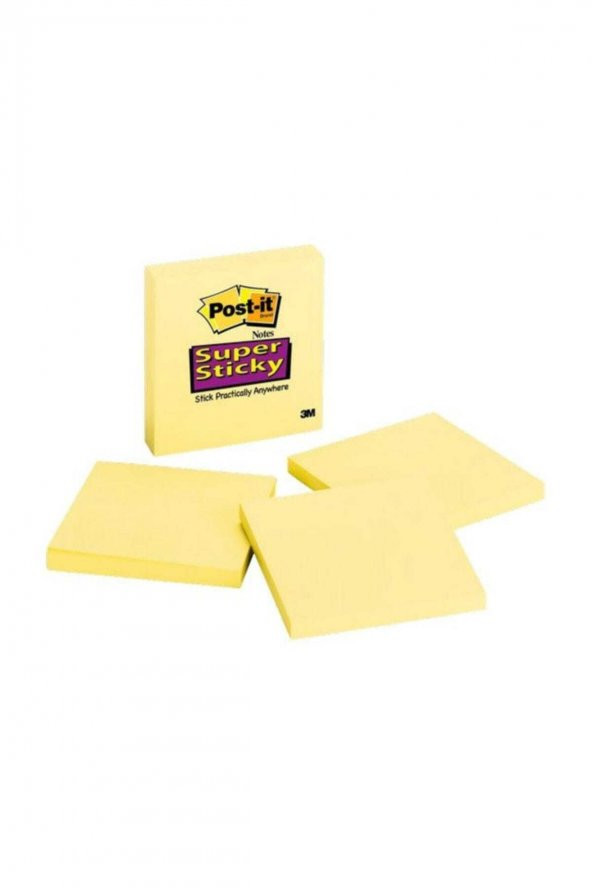 Post-it 654-cyss Super Sticky Not Kanarya Sarısı 90 Yaprak 76x76 Mm