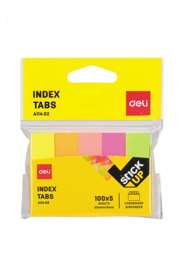 Deli Sticky Notes Index Tabs 5 Renk 100’lü A11402