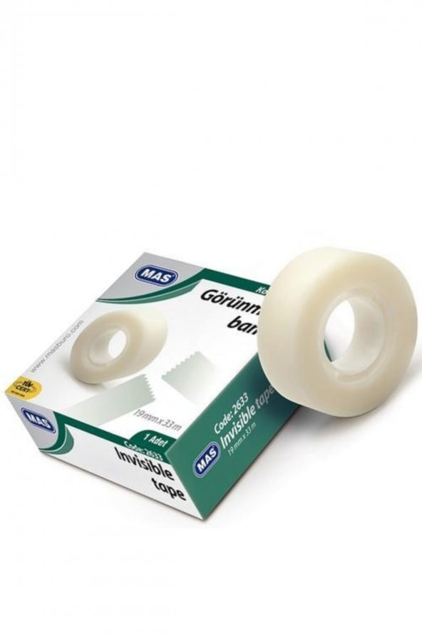 Mas 2633 Görünmez Bant 19mm X 33mt (8 Li Paket)