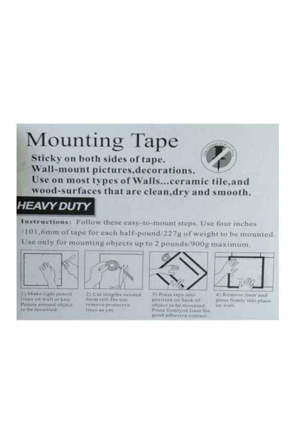 Meg Mounting Tape Taşıma Montaj Bandı - Köpük Çift Taraflı Bant 6980239360066 - 2