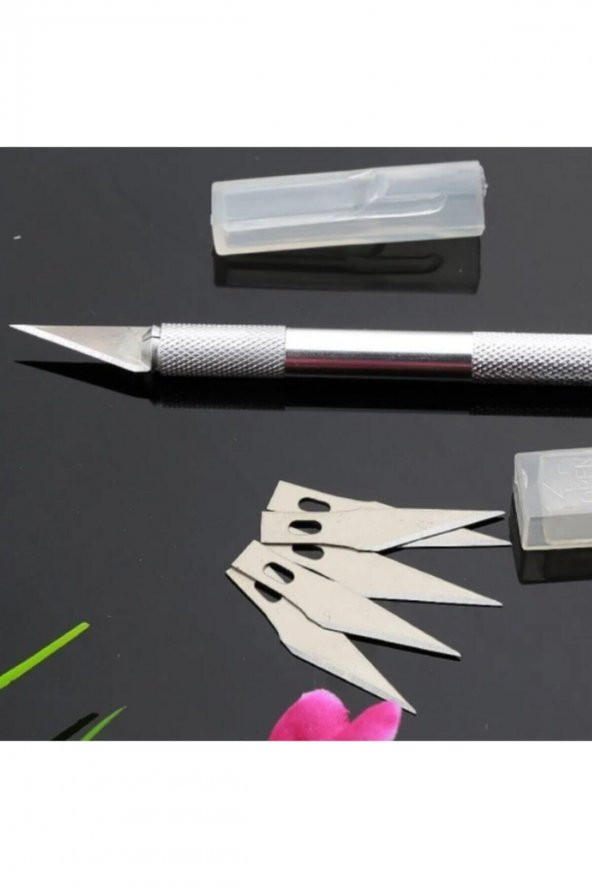 Aksesdunya Neşter Kretuar Bıçağı - 5 Yedek Uç Hediyeli - 2