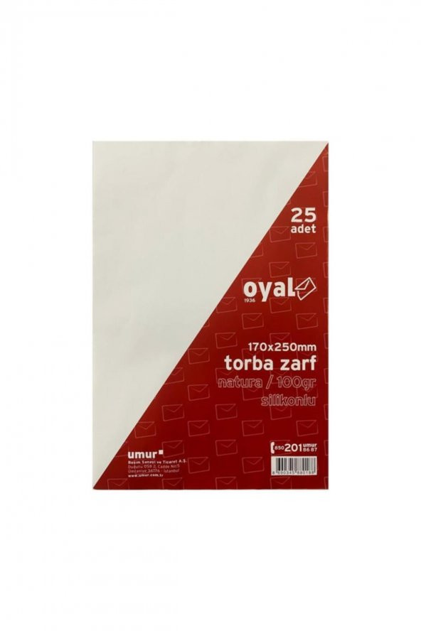 Oyal Torba Zarf Silikonlu Formula 100 Gr. 25li 17 X 25