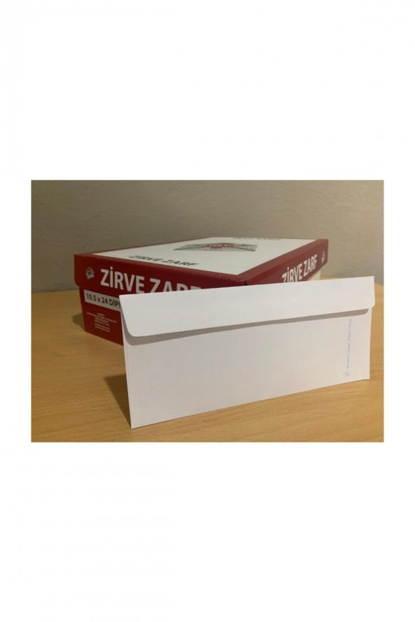 Zirve Zarf Diplomat Zarf 10,5x24 110 Gram Düz 1. Hamur Silikonlu 500 Adet