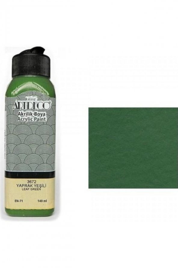 Artdeco Yaprak Yeşili Akrilik Boya 140ml 3672 Lv-y-070r-3672