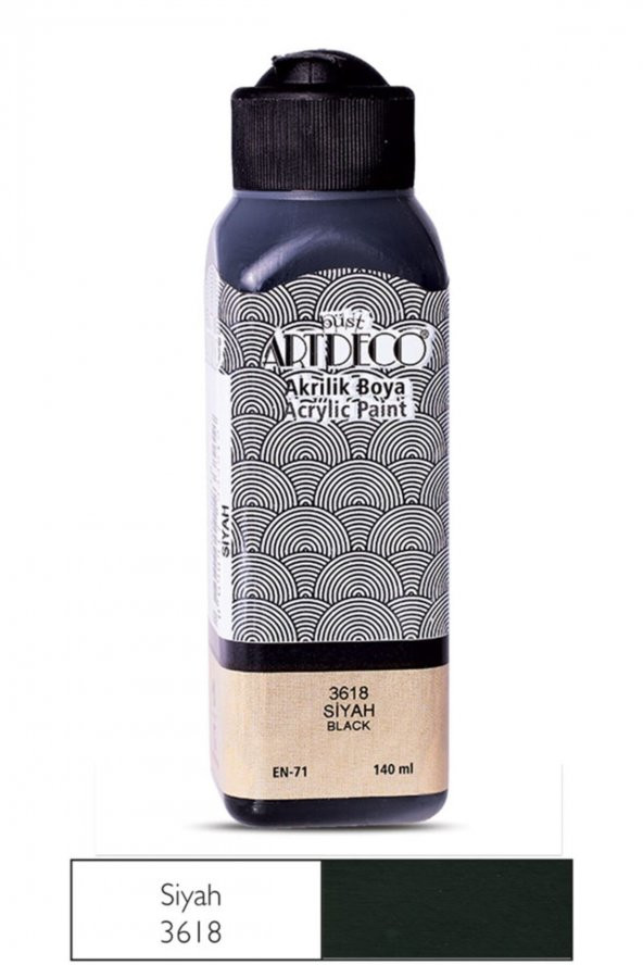 Artdeco Akrilik Boya 140 Ml. Siyah