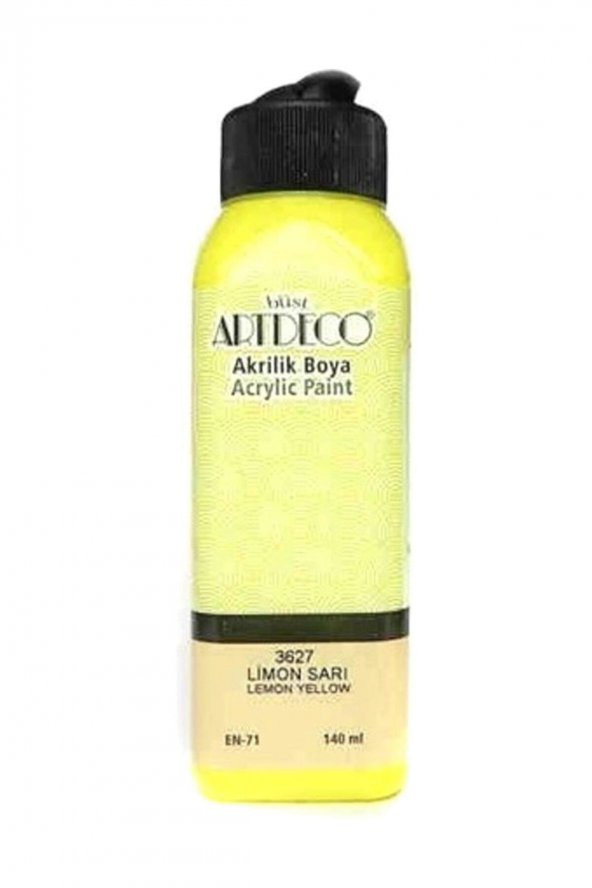 Artdeco Limon Sarı Akrilik Boya 140 ml - Resim 3