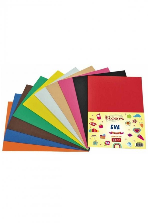 Ticon Eva Yapışkanlı (2 Mm) 20x30 Cm 10 Adet 10 Renk