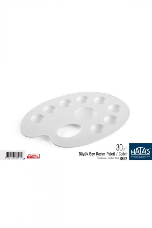 HATAS Büyük Boy Resim Paleti (godeli) 30 Cm. - 1