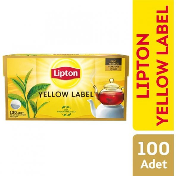 Lipton Yellow Label Demlik Poşet Çay 100LÜ