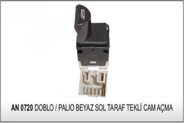 DD-AN-0720-CAM KALDIRMA ANAHTARI TEKLİ FIAT DOBLO/PALIO/ALBEA BEYAZ TABAN SOL DIŞ