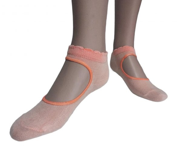 Kaydırmaz Taban Silikonlu Yoga Pilates ve Spor Çorabı - 9