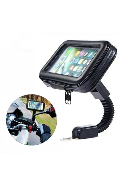 Su Geçirmez Motosiklet Telefon Tutacağı 360 Dönebilen Tüm modellerle uyumlu - 2
