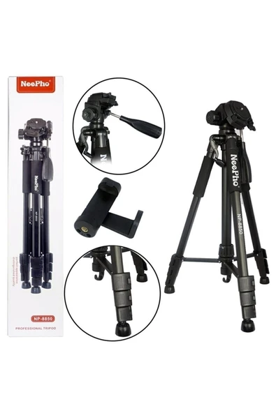 Neepho Profesyonel 175 cm Dslr ve Cep Telefon Tripod  Bluetooth Kumanda Telefon Tutacaklı